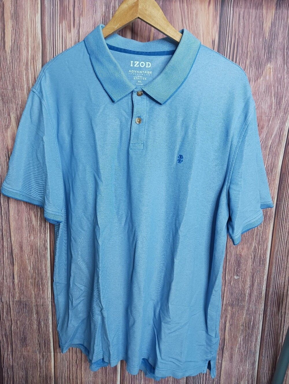 Izod Advantage Performance Blue Short Sleeve Polo Shirt Size XXL
